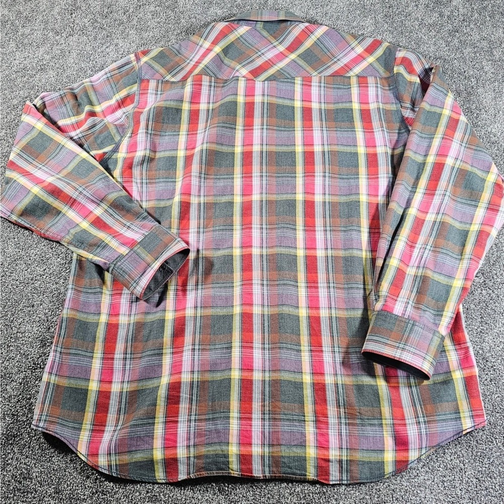 Bugatchi Uomo Shaped Fit Men's XL Plaid L/S ButtonUp Shirt Embroidered Crest - Picture 4 of 8